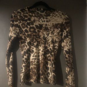 Cheetah print see through top